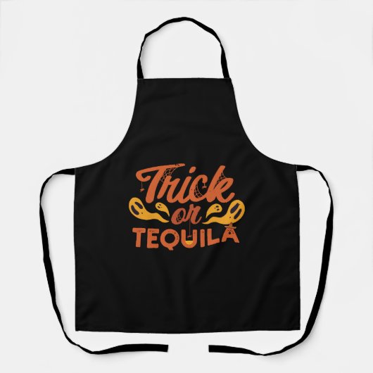 Trick of Tequila voor Halloween Schort (Voorkant)