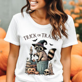 Trick of Trashy Raccoon Halloween T-shirt