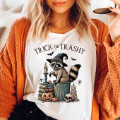 Trick of Trashy Raccoon Halloween T-shirt