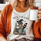 Trick of Trashy Raccoon Halloween T-shirt