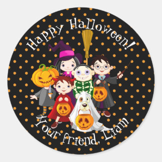 Trick of Treaters Halloween Classic Ronde Label
