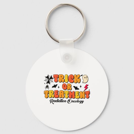 Trick of Treatment Straling Oncologie Halloween 2 Sleutelhanger (Voorkant)