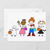 Trick of Treers Halloween Briefkaart (Voorkant / Achterkant)