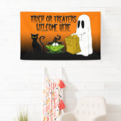 Trick of Treers Welkom Halloween Oranje banner (Insitu)