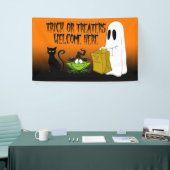 Trick of Treers Welkom Halloween Oranje banner (Beurs)