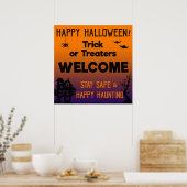 Trick of Treers Welkom Halloween Poster (Keuken)