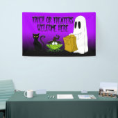 Trick of Treers Welkom Halloween Purpl Banner (Beurs)