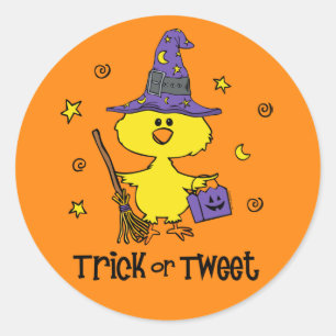 Trick of Tweet Ronde Sticker