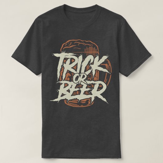 Trick or Beer Funny Halloween T-shirt (Design voorkant)