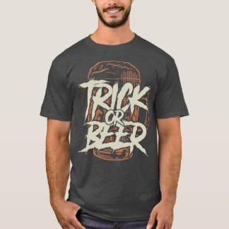 Trick or Beer Funny Halloween T-shirt