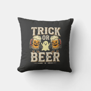Trick or Beer Halloween Bier Design_1 Kussen