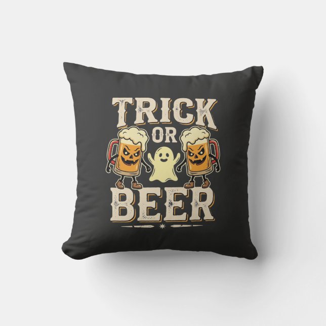 Trick or Beer Halloween Bier Design_1 Kussen (Voorkant)