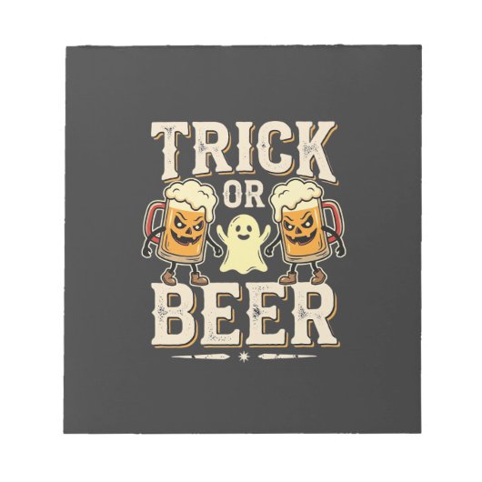 Trick or Beer Halloween Bier Design_1 Notitieblok (Voorkant)