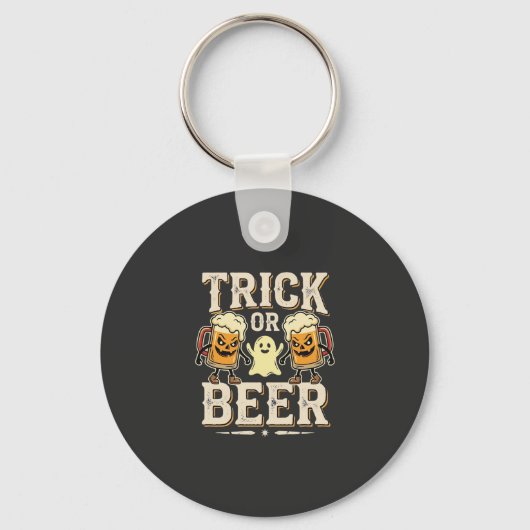 Trick or Beer Halloween Bier Design_1 Sleutelhanger (Voorkant)