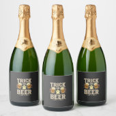 Trick or Beer Halloween Bier Design_1 Sparkling Wijnetiket (Flessen)