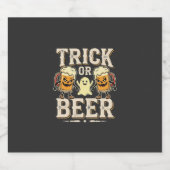 Trick or Beer Halloween Bier Design_1 Sparkling Wijnetiket (Enkel label)