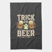 Trick or Beer Halloween Bier Design_1 Theedoek (Verticaal)