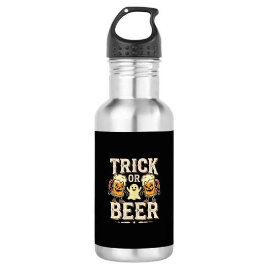 Trick or Beer Halloween Bier Design_1 Waterfles (Voorkant)