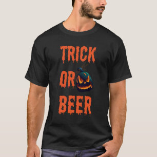 Trick Or Beer Halloween Citaat T-shirt