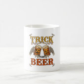 Trick Or Beer Halloween Pompoen Mok Skelet Handen (Center)