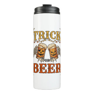 Trick Or Beer Halloween Pompoen Mok Skelet Handen