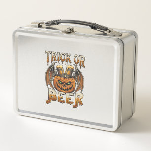 Trick Or Beer Halloween Pompoen Skelet Vleugels Mo