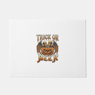 Trick Or Beer Halloween Pompoen Skelet Wings Mok Deurmat