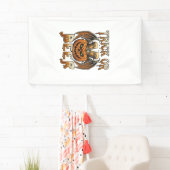 Trick Or Beer Halloween Pompoen Skelet Wings Mok Spandoek (Insitu)