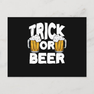 Trick or Beer Halloween Pumpkin Trick or treat Gif Briefkaart