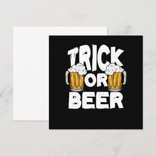 Trick or Beer Halloween Pumpkin Trick or treat Gif Kaart (Voorkant / Achterkant)