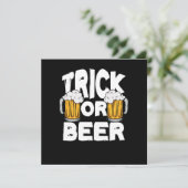 Trick or Beer Halloween Pumpkin Trick or treat Gif Kaart (Staand voorkant)