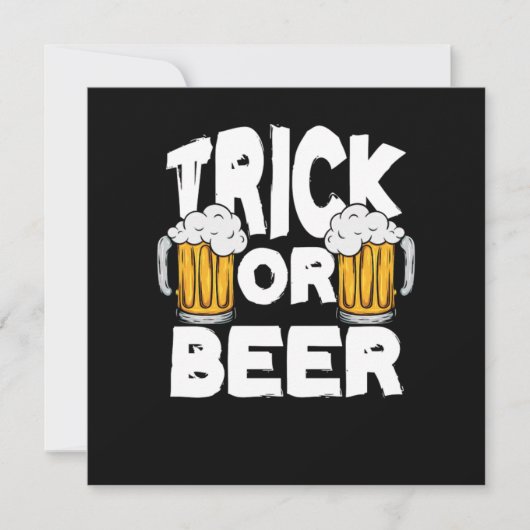 Trick or Beer Halloween Pumpkin Trick or treat Gif Kaart (Voorkant)