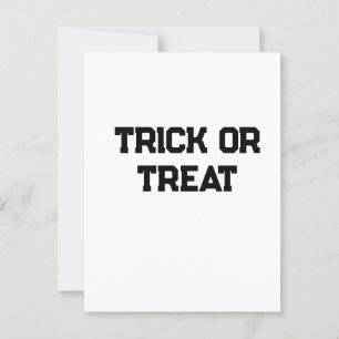 Trick or. Behandel Halloween spookachtige zwarte e Briefkaart