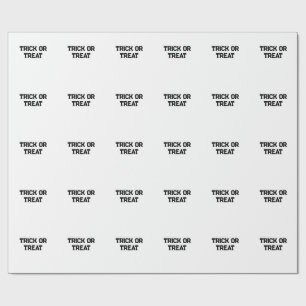 Trick or. Behandel Halloween spookachtige zwarte e Cadeaupapier