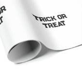Trick or. Behandel Halloween spookachtige zwarte e Cadeaupapier (Rol Hoek)