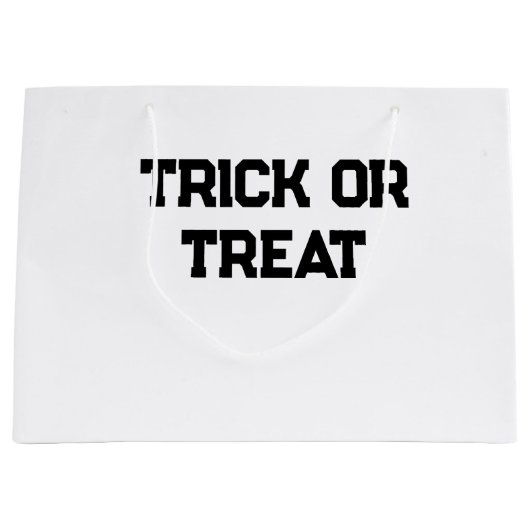 Trick or. Behandel Halloween spookachtige zwarte e Groot Cadeauzakje (Voorkant)
