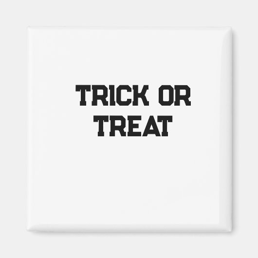 Trick or. Behandel Halloween spookachtige zwarte e Magneet (Voorkant)
