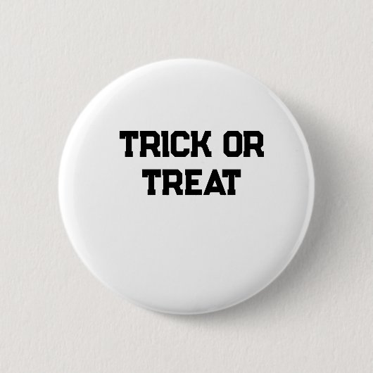 Trick or. Behandel Halloween spookachtige zwarte e Ronde Button 5,7 Cm (Voorkant)