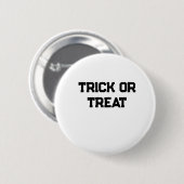 Trick or. Behandel Halloween spookachtige zwarte e Ronde Button 5,7 Cm (Voorkant /achterkant)