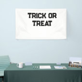 Trick or. Behandel Halloween spookachtige zwarte e Spandoek (Beurs)