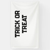 Trick or. Behandel Halloween spookachtige zwarte e Spandoek (Verticaal)