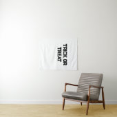 Trick or. Behandel Halloween spookachtige zwarte e Wandkleed (In Situ (horizontaal))