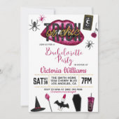 Trick or Chic Halloween Bachelorette Kaart (Voorkant)