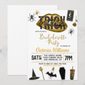 Trick or Chic Halloween Bachelorette Uitnodiging (Voorkant / Achterkant)