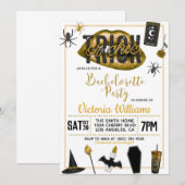 Trick or Chic Halloween Bachelorette Uitnodiging (Voorkant / Achterkant)