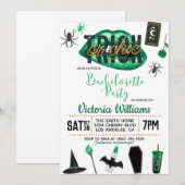 Trick or Chic Halloween Bachelorette Uitnodiging (Voorkant / Achterkant)
