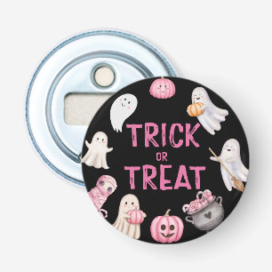 Trick Or Drie Halloween Spoken Verjaardagsfeestje Button Flesopener