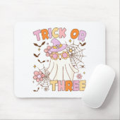 Trick Or Drie Schattige Geest Groovy 3e Verjaardag Muismat (Met muis)
