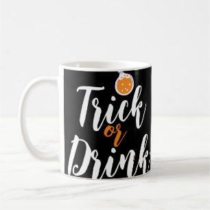 Trick Or Drink Eenvoudige Halloween griezelige p Koffiemok