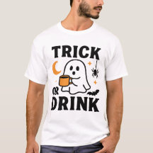 Trick or Drink Funny Halloween Ghost